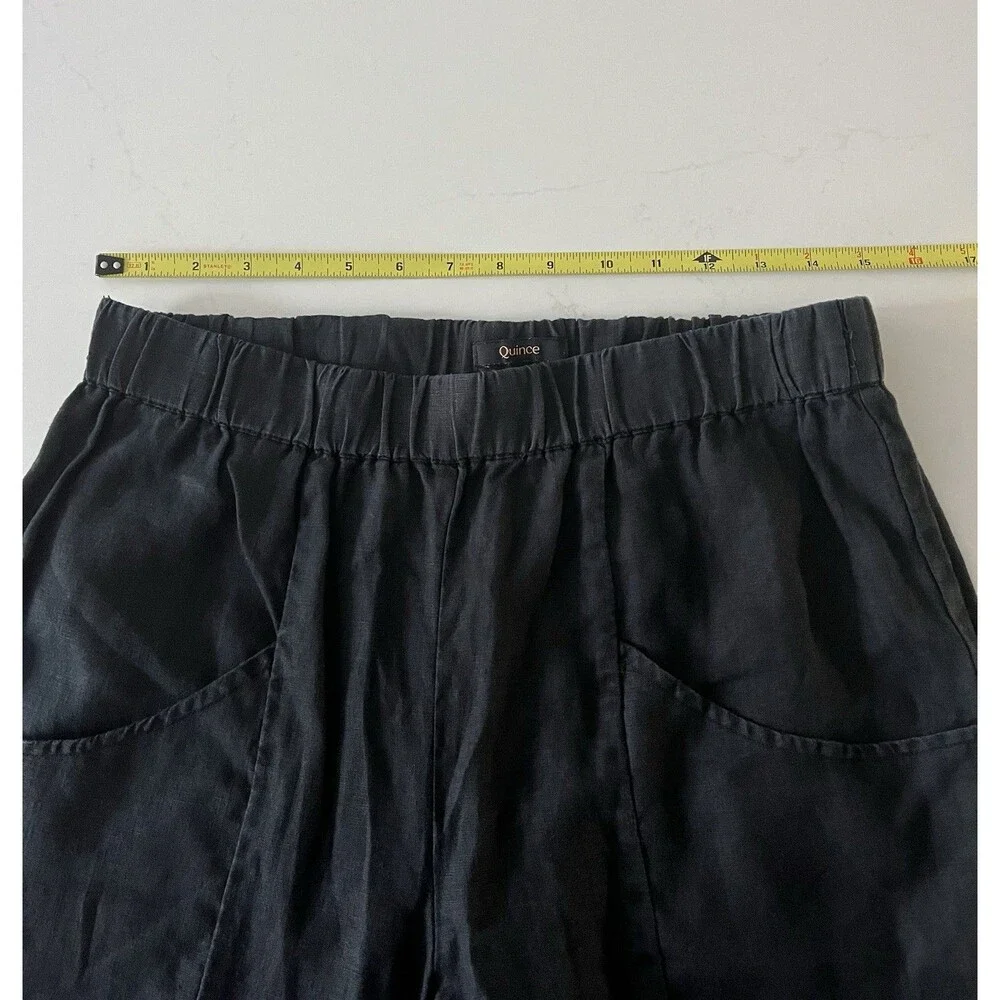 Quince Pants Women’s Medium Black European Linen